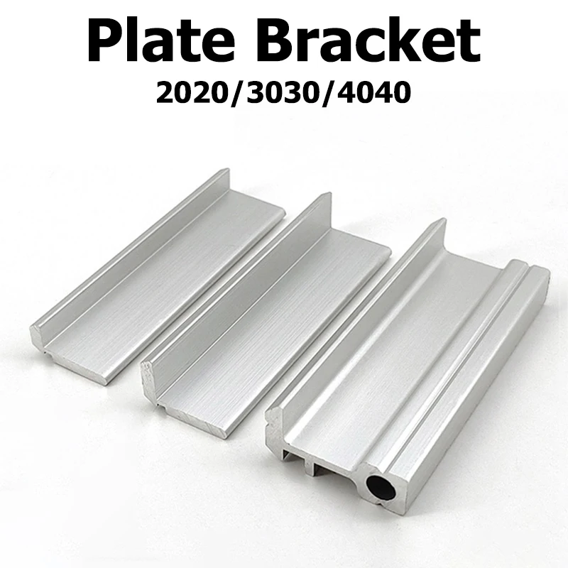 2020/3030/4040 EU Standard Rail Extrusion Accessories Aluminum Profile Shelf Groove Inner Plate Bracket Length 20-500m
