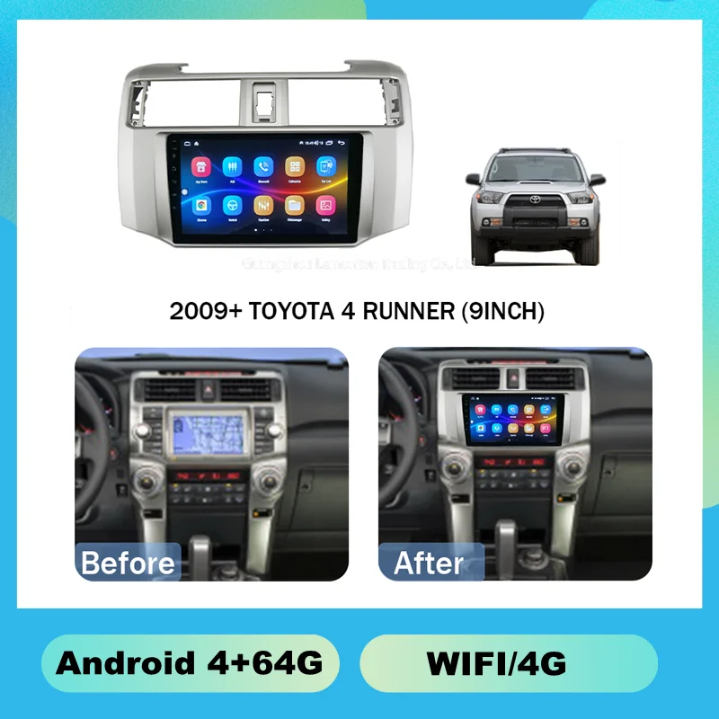 

2009+ TOYOTA 4 RUNNER 9INCH Capacitive 1+16G Car Dvd Player Other Auto Electronics Lcd Lvds Capacitive Touchscreen