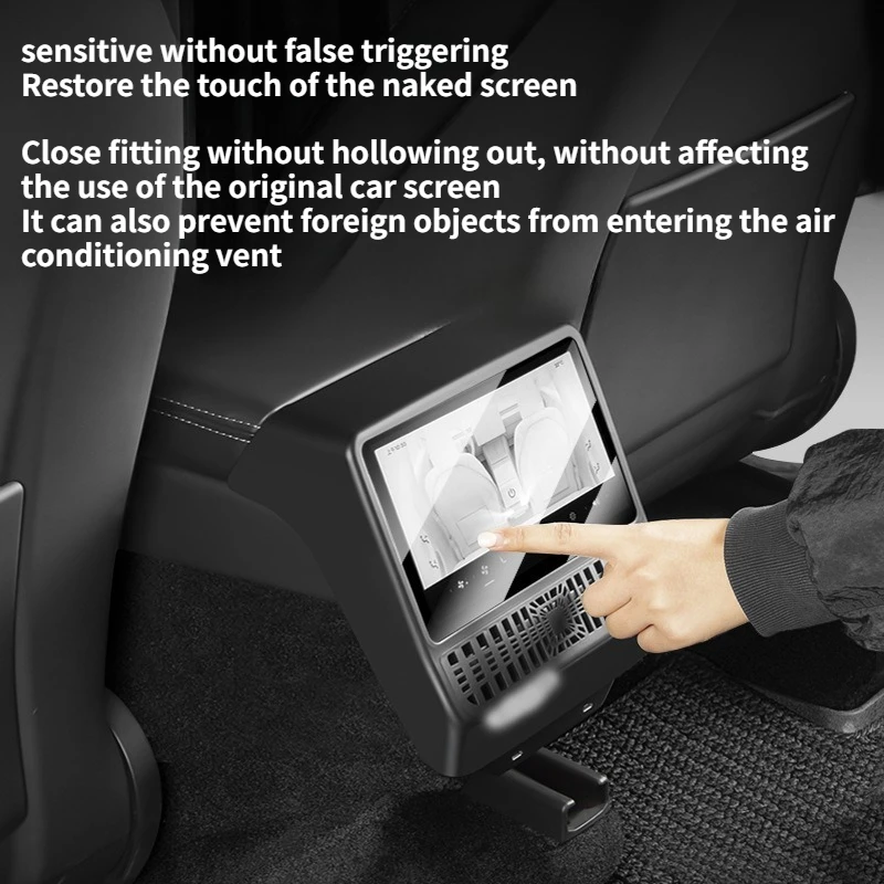 Film trempé pour écran arrière, couvercle de protection pour Tesla modèle Y Juniper modèle 3 Highland 2025, couvercle de ventilation arrière, accessoires de voiture