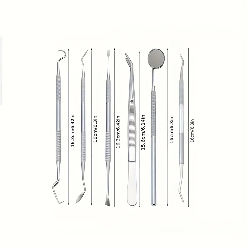 4pcs stainless steel for Men and Women Adult Dental Cleaning Tools Four Piece Set Portable Washable Reusable Teeth Cleaning Care
