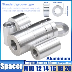 1pcs M10 M12 M14 M16 M18 M20 | OD 30mm Aluminum Alloy Non-threaded Bushing Gasket Standoff Spacer Flat Washer Bushing CNC Sleeve