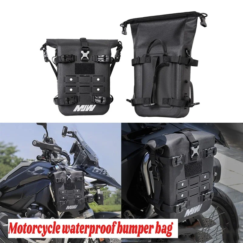 Waterproof Motorcycle Crash Bar Storage Bag - Anti-Shock Wear-Resistant Tool Pack with Inner Support Board for Outdoor Riding