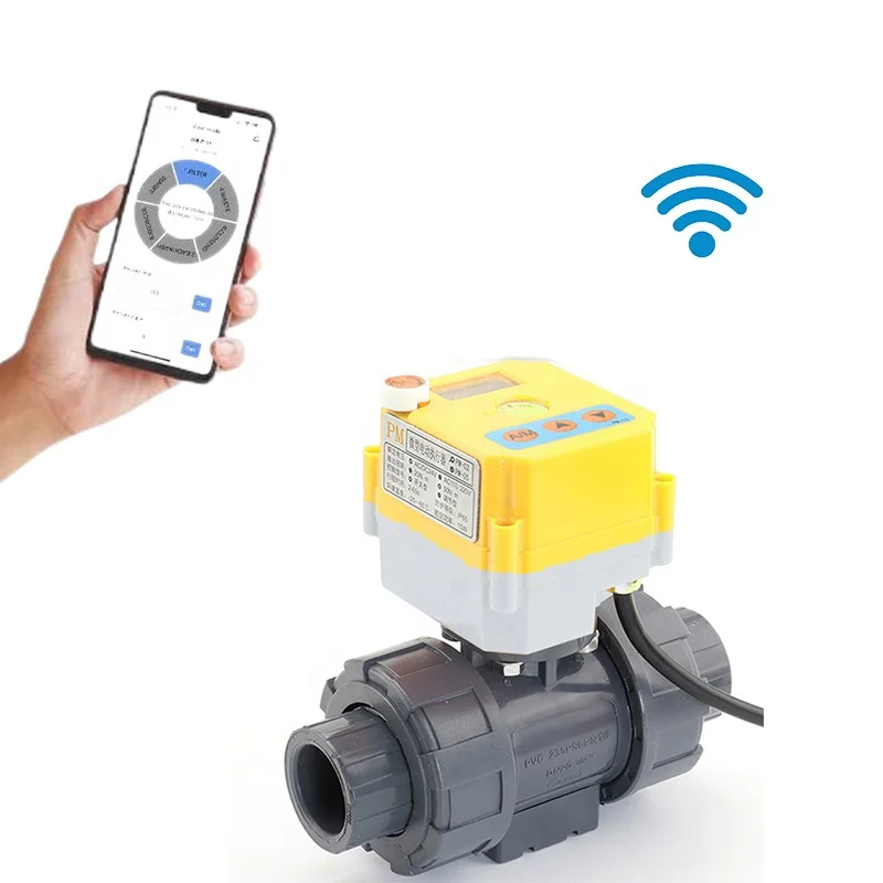 

WiFi Electric Ball Valve Dc12v 110v 220v 240v Wireless Agricultural Water UPVC Water Treatment Plastic Electric Valve