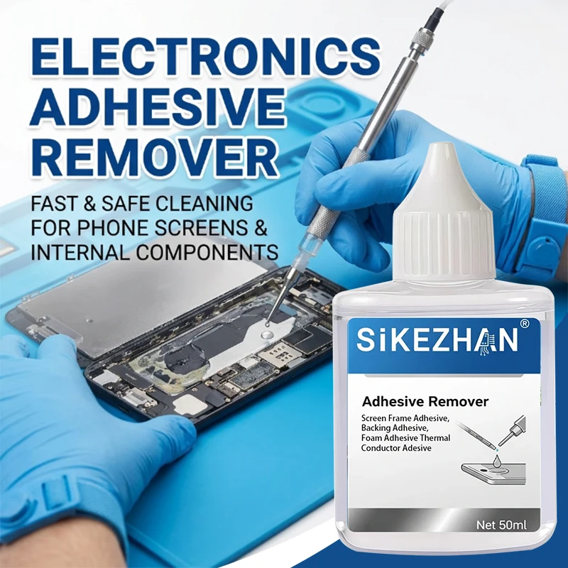 

Universal Glue Cleaning Liquid for Electronic Components and Backing Adhesive Removal Professional Repair Tool 50ml SIKEZHAN