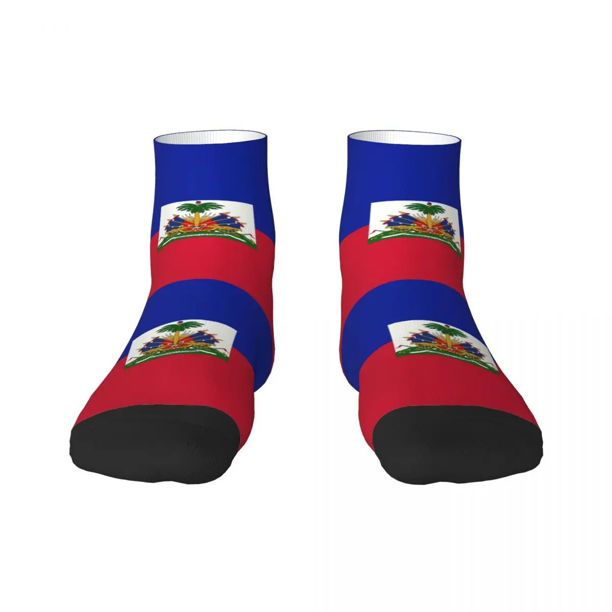 Flag Of Haiti Mens Crew Socks Unisex Fun 3D Print Dress Socks