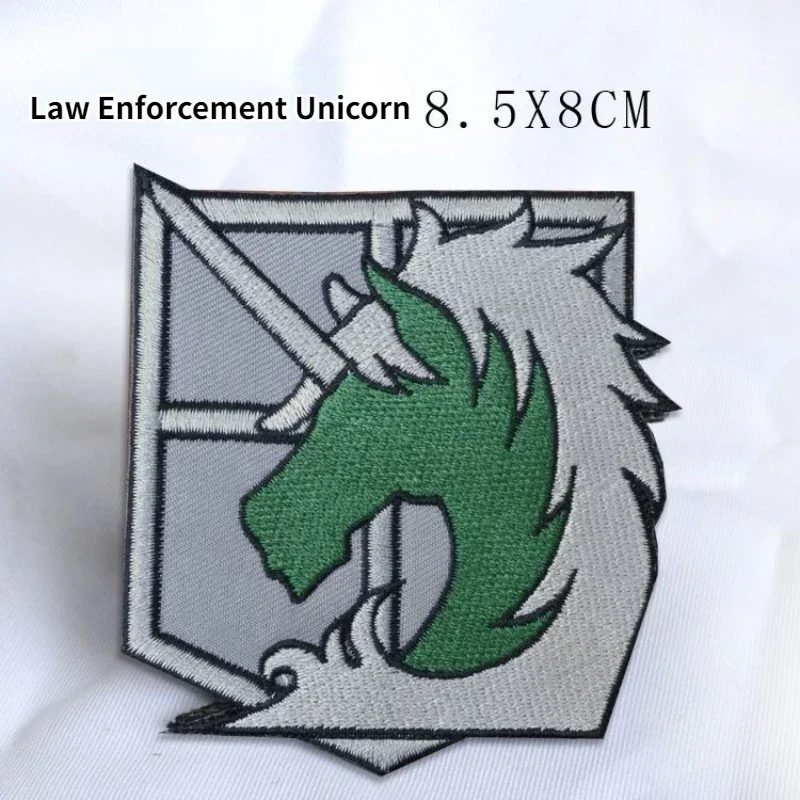 Attack on Titan The Four Great Badges Logo Defend Rose Law Enforcement Unicorn Wings of Freedom Tearable Bag Clothing Velcro