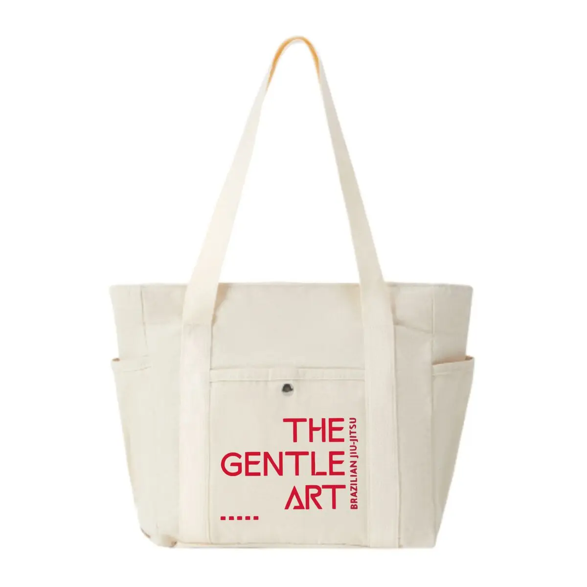 

Brazilian Jiu Jitsu The Gentle Art - Themed Text Art Large Capacity Tote Bag Commuting Canvas Shoulder Bag