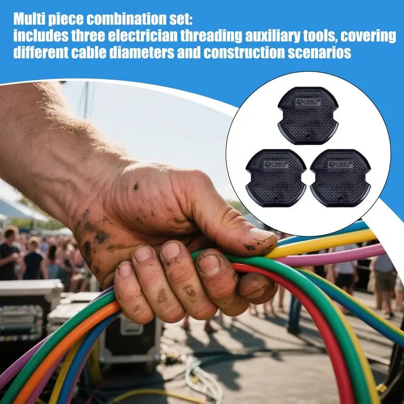 

Ручка для кабеля 3X устройство для съемника кабеля электрика противоскользящее износостойкое перфорированное устройство для проволоки трубки для домашнего общежития