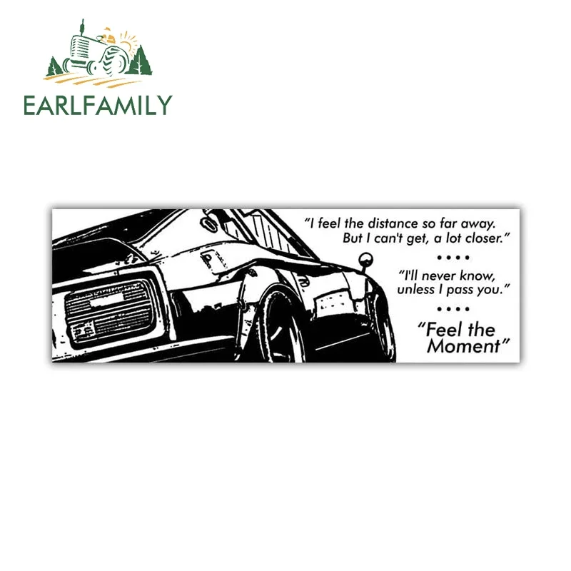 EARLFAMILY 13 سنتيمتر ل الأولي D صفعة ملصقات السيارات الكتابة على الجدران أنيمي الفينيل اكسسوارات السيارات ملصق مائي تخييم شخصية ديكور إبداعي