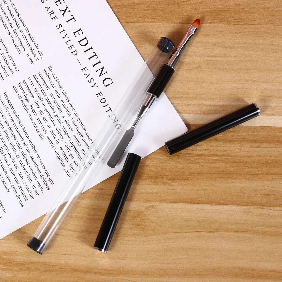 

1 шт. Дозатор для геля для наращивания ногтей с двойным наконечником, профессиональный инструмент для маникюра и росписи для салонов