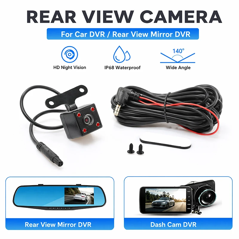 Universal 4 LED Car Rear View Camera for Car IR Night Vision Reversing Parking Assistance Monitor Waterproof 170 Degree HD