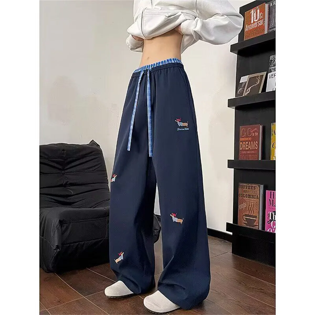 

Men's Summer dressing American Retro Casual Pants New Fashion Trends Quick Drying Loose Straight Trousers Men Casual Pant