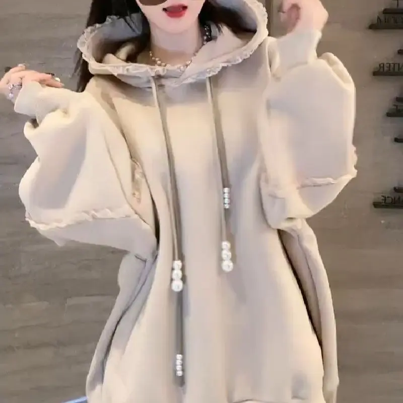 مقنعين لطيف هوديس Y2K امرأة الربط شخصية مقنعين مايكرو الحد الأدنى منقوشة السيدات زوجين سليم موهير الرسومات متعددة