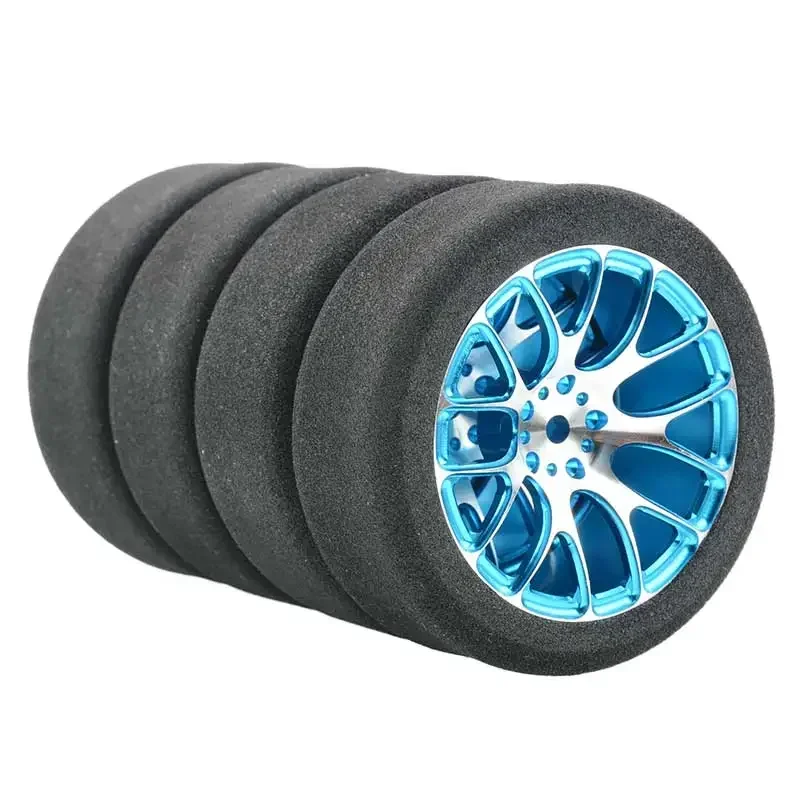 4Pcs 68mm Foam Tire Sponge Tyre Wheel Rim Set for Wltoys 144001 124016 124017 124018 124019 104001 RC Car Upgrade Parts