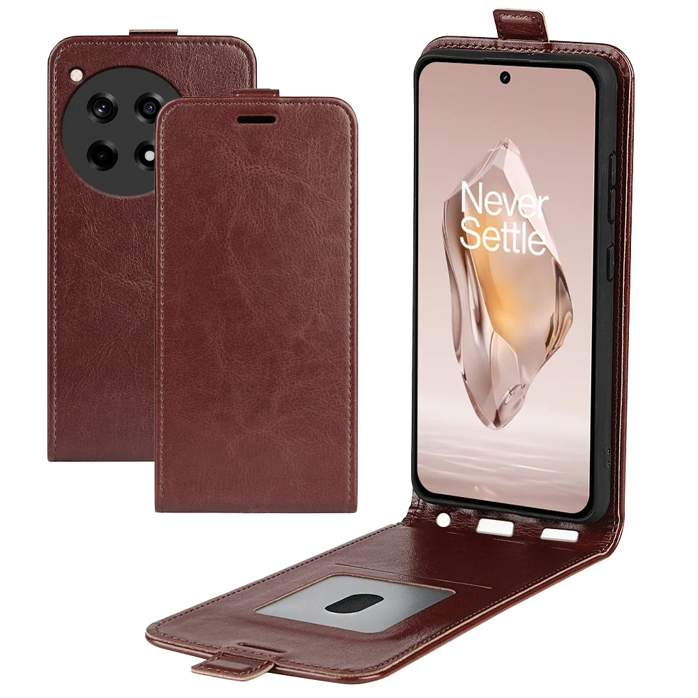 For OnePlus 12R ACE 3 13 12 11 11R Flip Vertical Leather Case Luxury Retro Book Holder Full Cover For OnePlus 13 12 Phone Bags