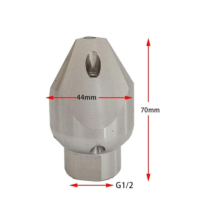 G1/2 Internal Thread High Pressure Nozzle Dredge the Sewage Pipe Clogged Sludge Grease Cleaning Puncture Nozzle Stainless Steel