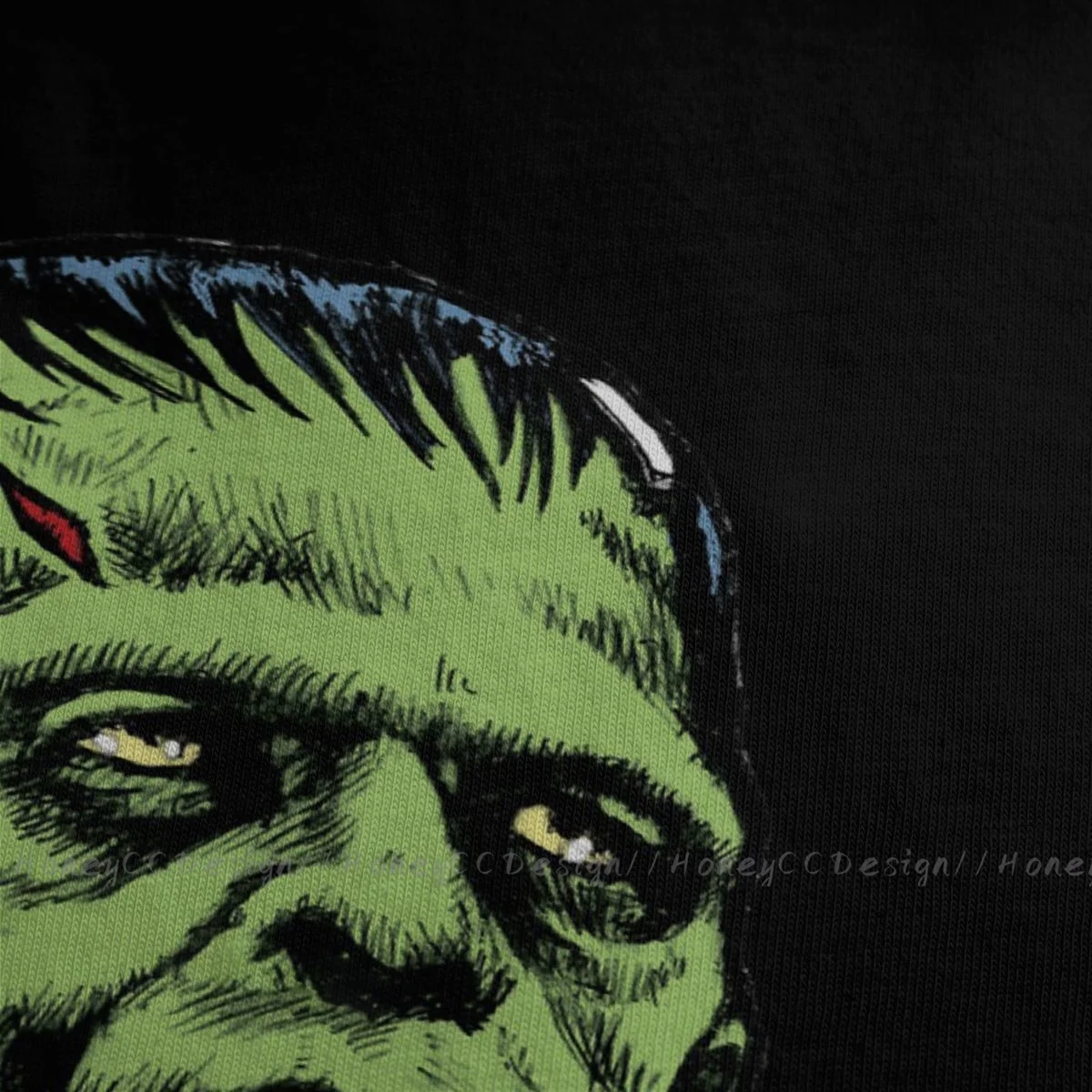 Frankenstein T-Shirt Men Top Quality 100% Cotton Short Vintage Horror Summer Sleeve asual Shirt Loose Tees