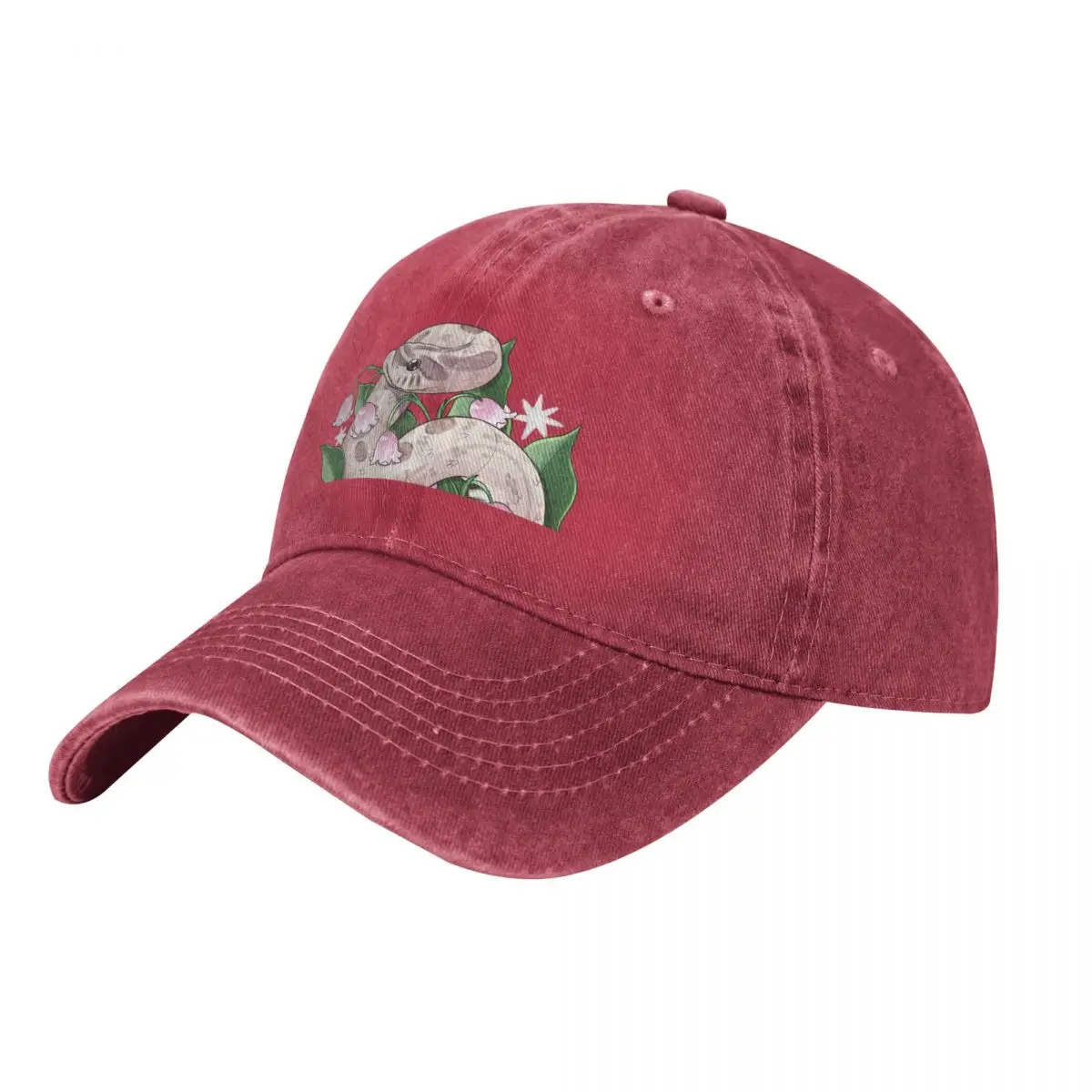 Lavender Hognose Snake with Lily of the Valley Baseball Cap Snap Back Hat western Hat For Man Women's