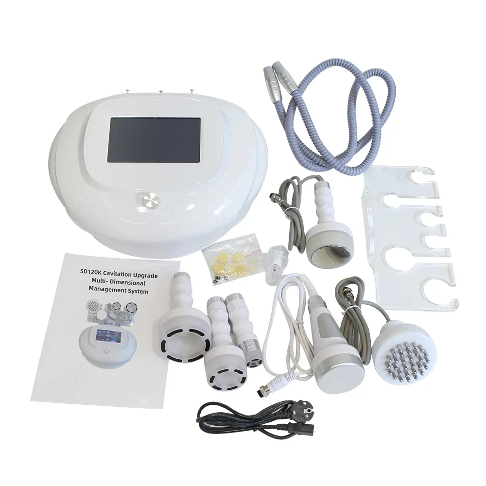 Newest 120K 6 in 1 Ultrasonic Cavitation 5D Machine Anti-cellulite Weight Loss Body Slimming Massage Skin Tightening Device