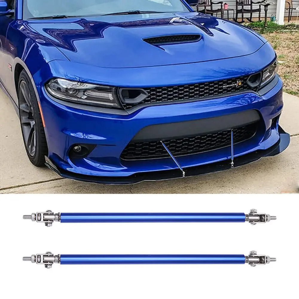 

Universal car Accessories Adjustable Blue Front Bumper Lip Splitter Spoiler Strut Rod Tie Support Bar 15cm Strut Bars Aluminum