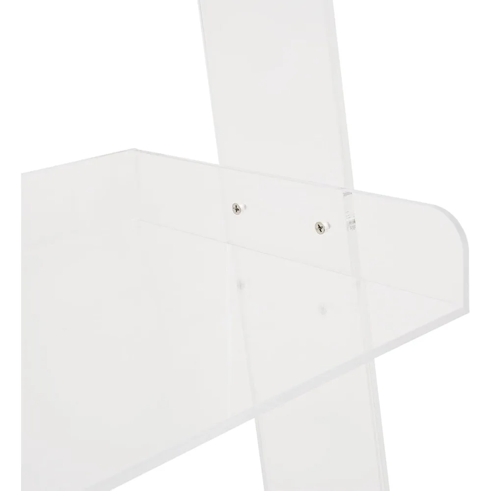 ชั้นวางหนังสืออะคริลิคขนาดใหญ่ทันสมัย - ชั้นวางหนังสือใส 4 ชั้น ดีไซน์โดดเด่น สำหรับจัดเก็บหนังสือในบ้านและสำนักงาน