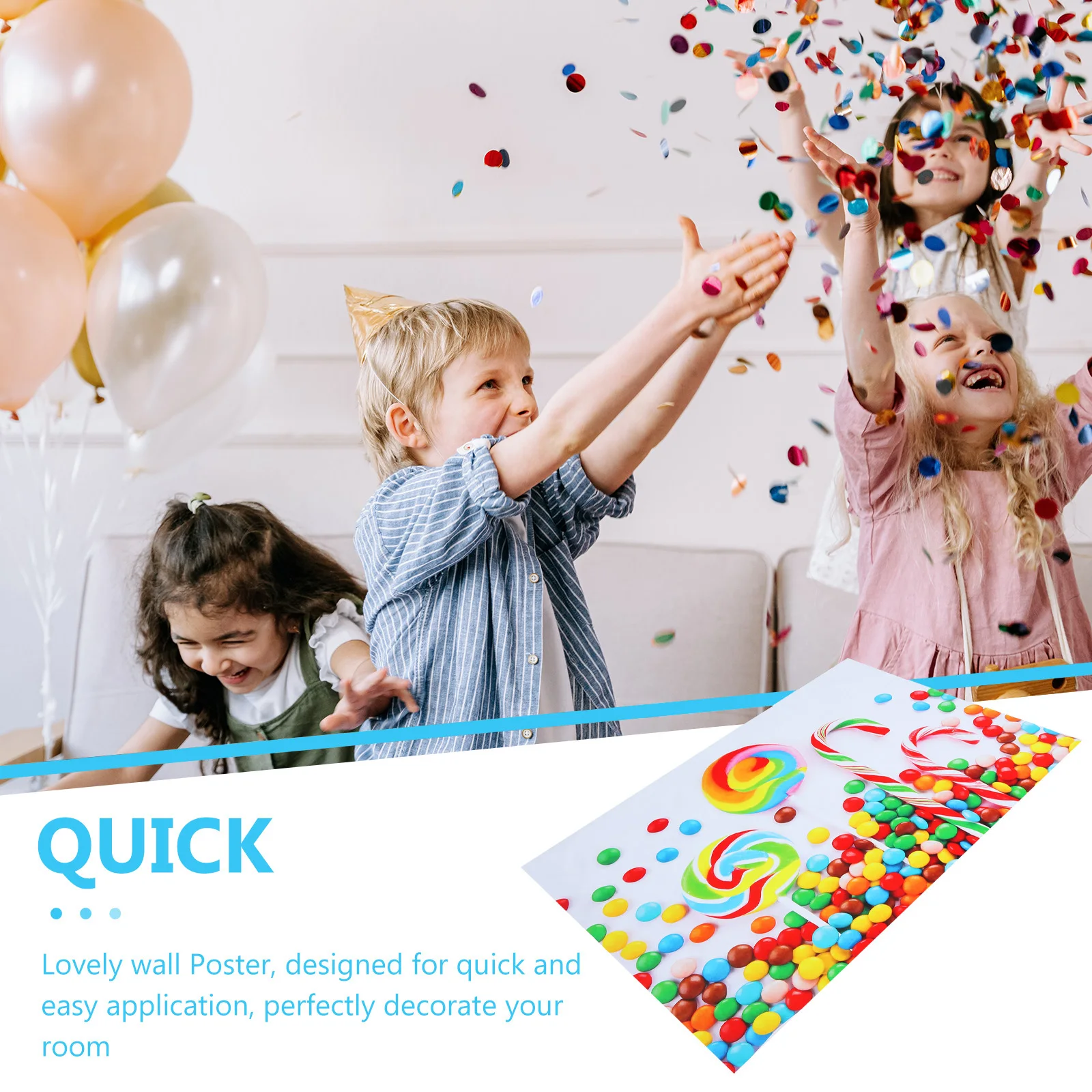 

Birthday Party Backdrop Cartoon Poster Premium Material Easy Apply Remove Kids Room Wall Decor Photo Background Party Decor