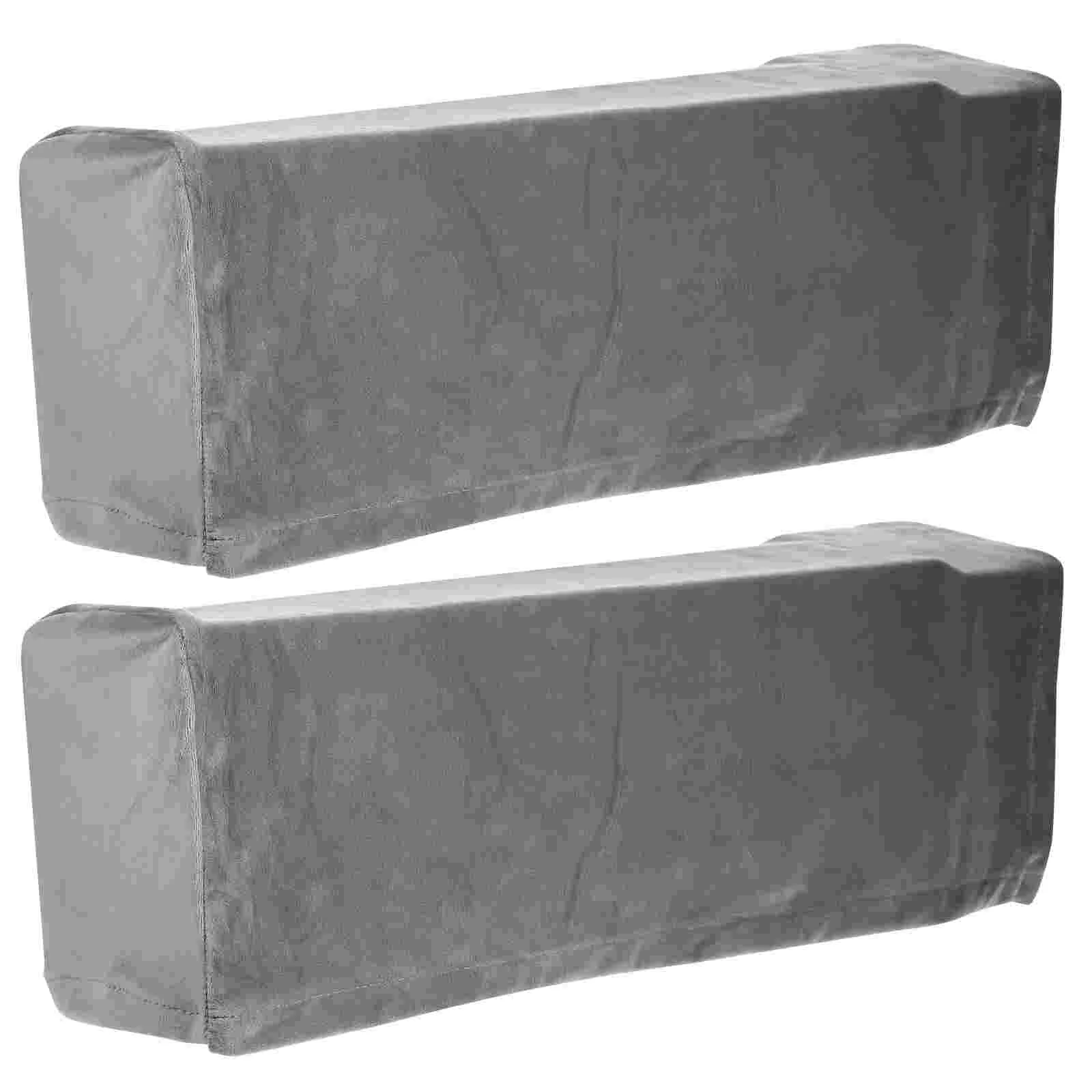 

2 Pcs Armrest Protective Cloth Sofa Towel Velvet Pillow Covers Car Elastic Protector Office Sleeve