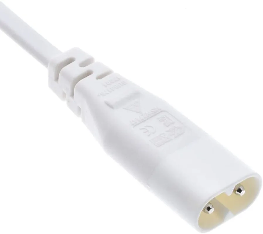 Baolongking IEC320 C7 To C8 Power Supply Cable White Color (30cm)