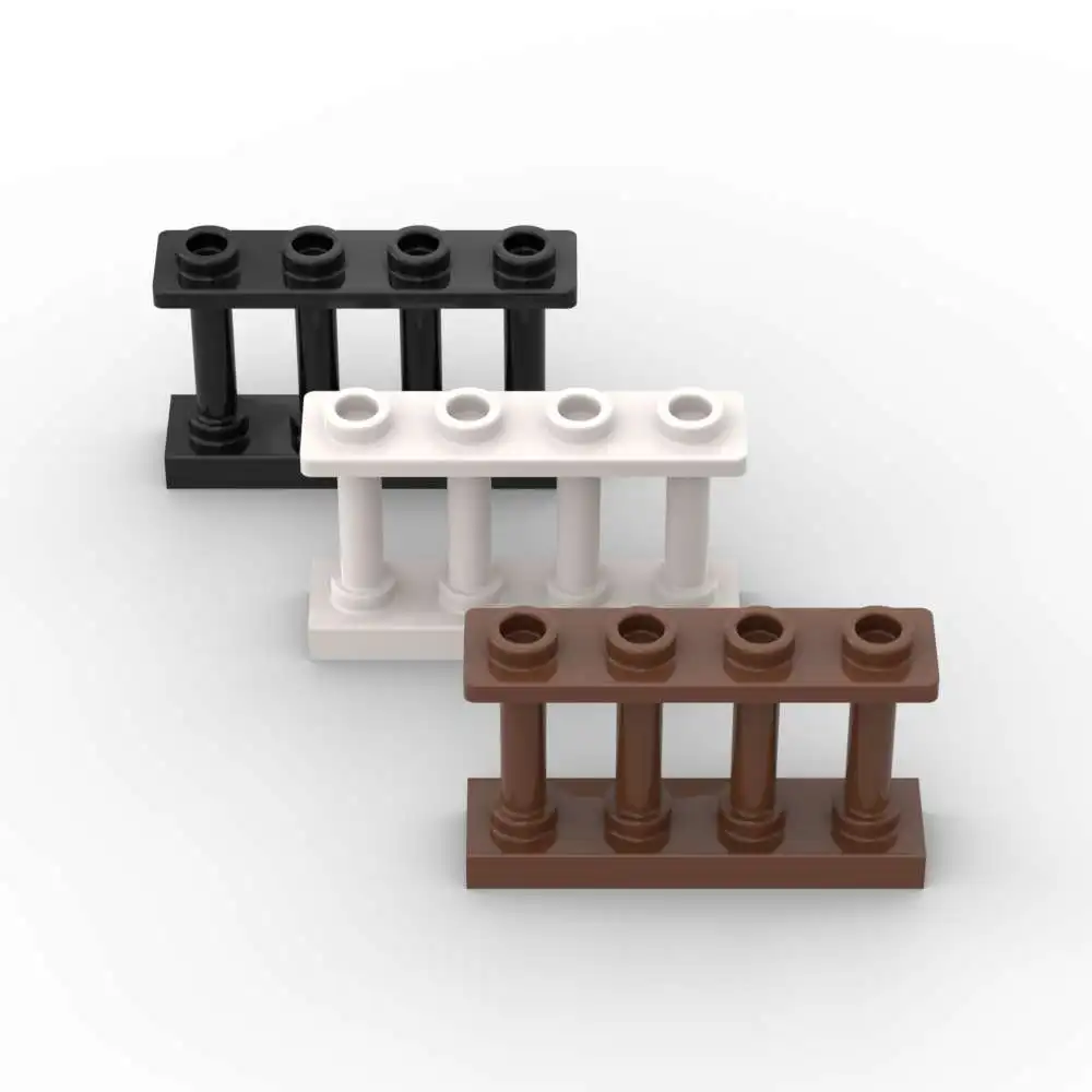 MOC 10PCS 15332 30055 Fence 1x4x2 Spindled Building Blocks Kit With 4 Studs House Compatible Particle Idea Toys Children Gifts