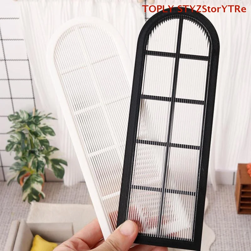 1:12 Scale Dollhouse Miniature Windows Frame, Architectural Micro Scene Props, Interior Design Element