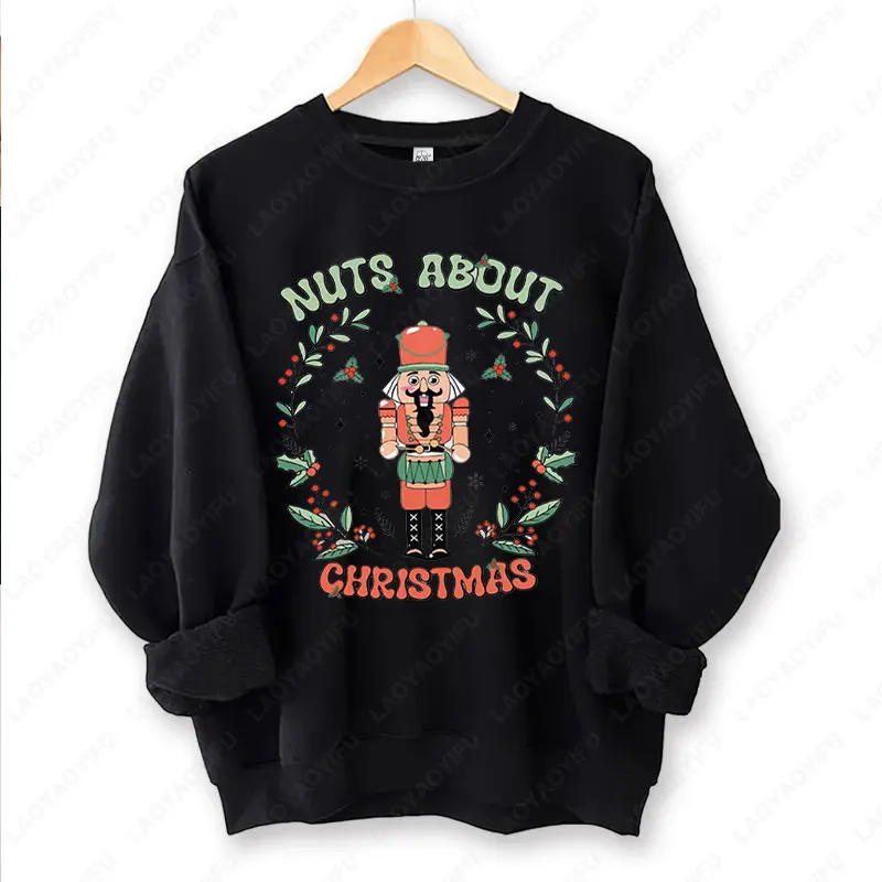 Świąteczne Bluzy z Nadrukiem Dziadka do Orzechów Baletowy Baletniczka Zabawne Magiczne Nadruki Dziadka do Orzechów Bluzy z Kapturem Vintage Balet Dziadka do Orzechów Graficzna Bluza