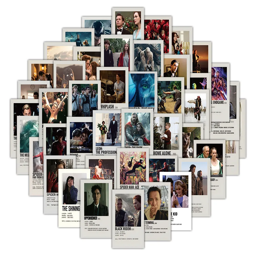 مجموعة ملصقات جرافيتي مكونة من 6 قطع من ملصقات الفيلم المميزة |   ملصقات فنية للسينما العتيقة لجلود الكمبيوتر المحمول (متجر عوالم الرسوم المتحركة)