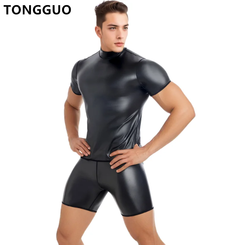 

Новый стиль, кожаная футболка с короткими рукавами, нижнее белье для похудения, формирователь тела, корсет для тренировки талии, корректирующее белье для живота, кожаные рубашки