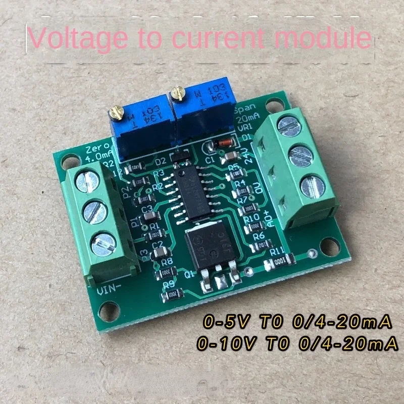 Voltage to Current Module 0-2.5/3.3/5/10/15/24 V to 0/4-20 mA Constant Current Source Transmitter