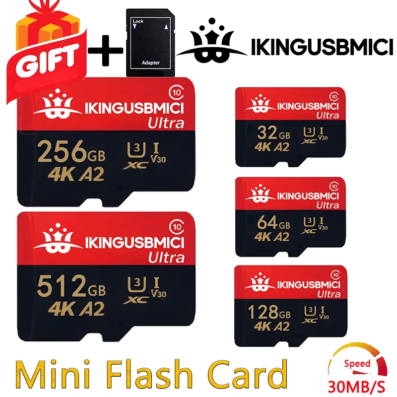 Micro SD Card Memory Card TF Cards SD Cards 32GB 256GB 512GB Universal U3 for Driving Recorder Nintendo Switch Tablet