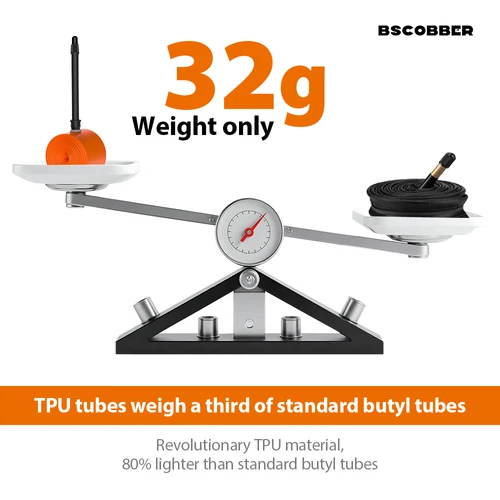 Imagen 2 del producto BSCOBBER 700c tpu tubo de bicicleta 45 65mm válvula de neumático ultraligero TPU tubo interior de bicicleta ultraligero válvula francesa