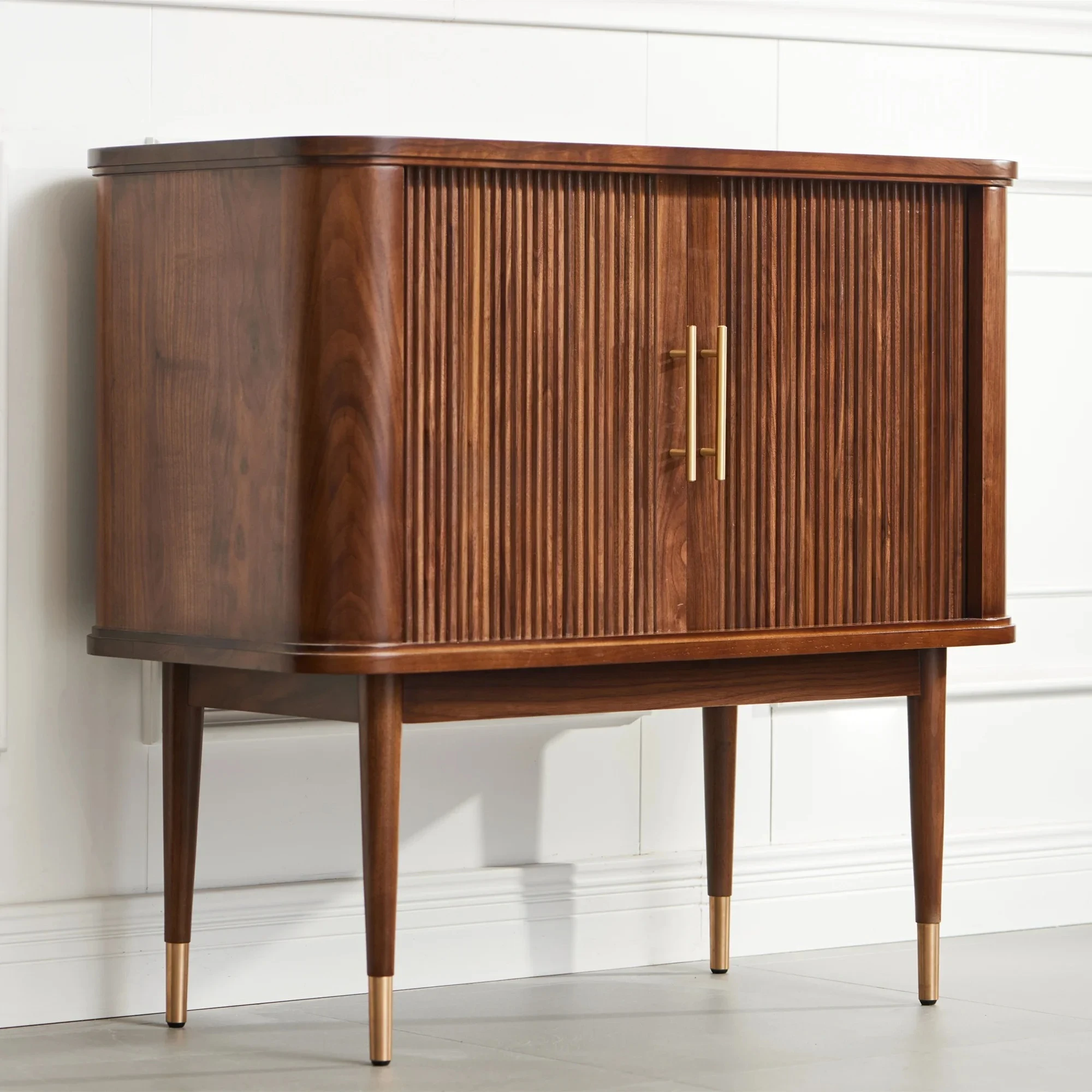 Antique Designer Side Cabinet Solid Wood Shutter Bedroom Living Room Storage Storage living room  furniture