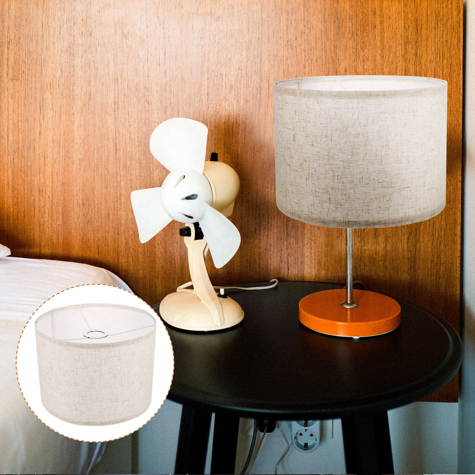

1pcs Fabric Lampshade 280x200H Cylinder Small Drum Shade Home Decor Linen Material Desk Ceiling Wall Light Cover
