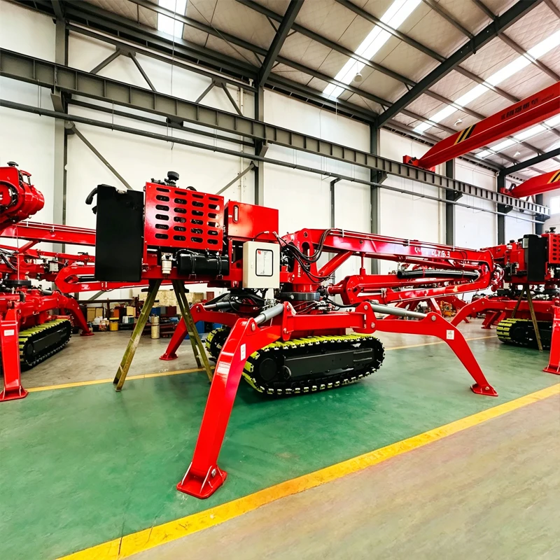 Concrete Distribution Boom 17m Manual Spider Type for High-Rise Building Pouring Durable Construction Equipment Suitable