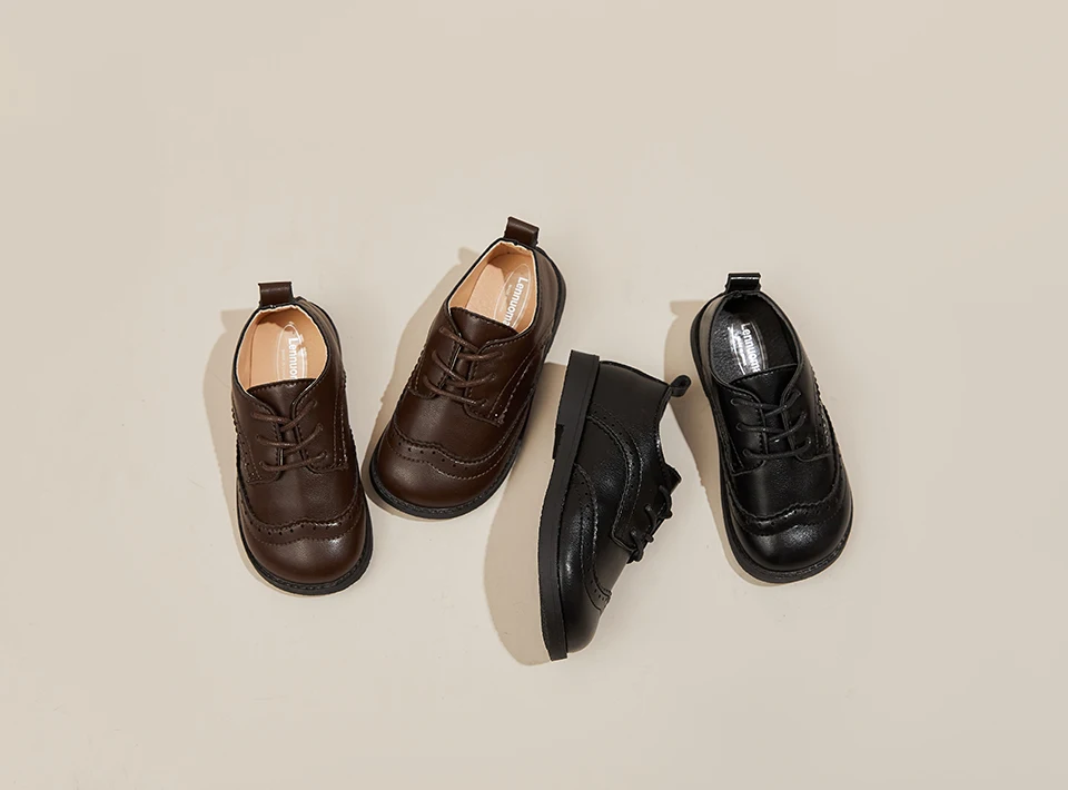 Kinder-Schuhe für Babys, Kleinkinder, Jungen und Mädchen, klassische, bequeme, formelle Schuhe für Partys, Hochzeiten und die Schule, Flats, Größe 21-30 – Detail 6
