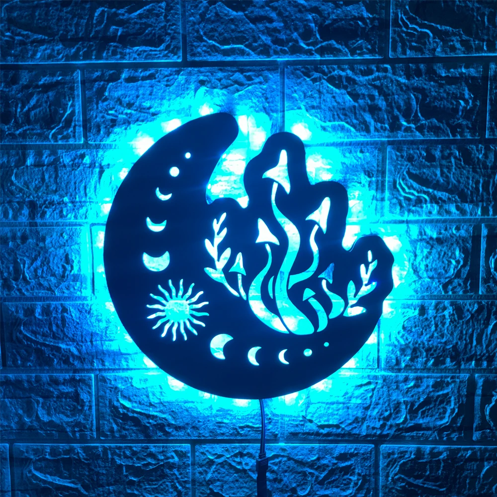 ZK50 Moon Seaweed LED Wall Lamp Remote Control Color Changing Night Light Bedroom Bedside USB Wall Lamp Ambience Marker Lamp