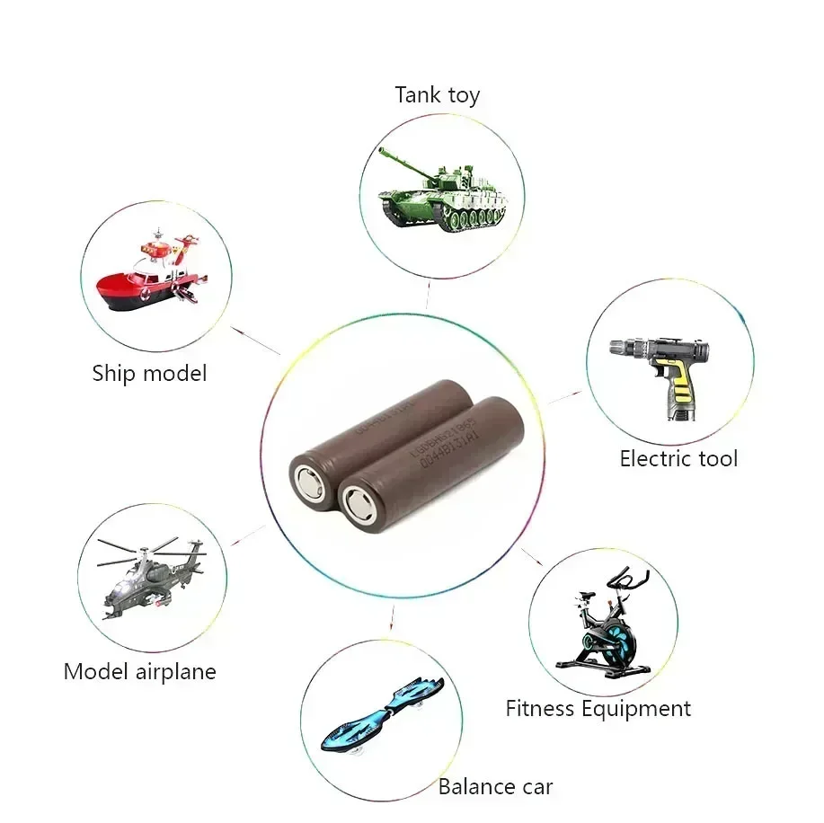 3.7V high discharge 18650 rechargeable battery HG2 3000mAh 30A battery suitable for flashlights, mobile power, keyboards, mice