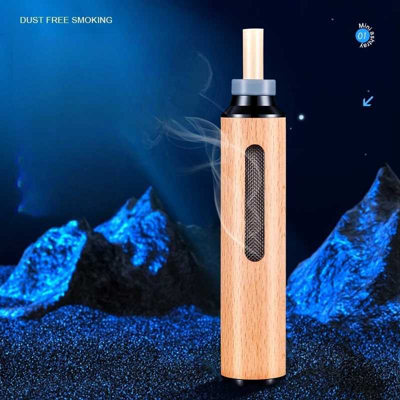 Portable Cigarette Ash Holder,Smokeless No Ash Spill Cigarette Filter,Reusable Ash Trap for Car & Indoor Use