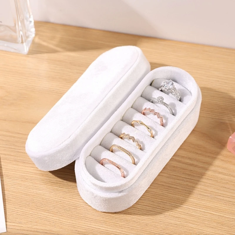 91AF Rectangle Velvety Jewelry Keeper With Customizable Compartments Designed For Bridal Parties And Retailers