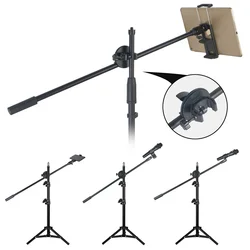 55CM Adjustable Tripod Microphone Stand Boom Arm Rotating Video Live Broadcast Mobile Phone Bracket Accessories Airpods