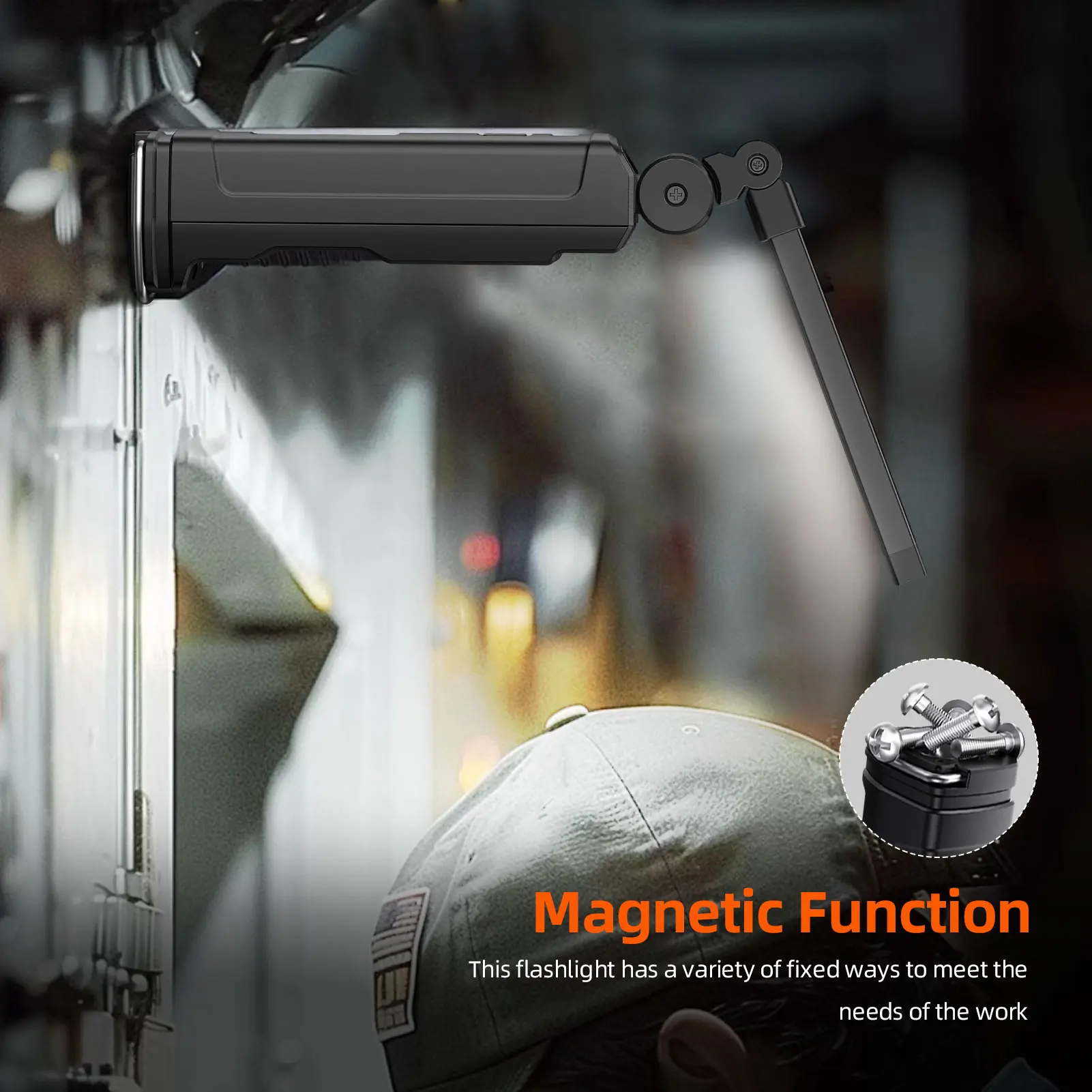 New SUPERFIRE G16-S LED Multi-function Work Light 360 degree With Magnetic Base Rechargeable For Car Repair Outdoor  Flashlight