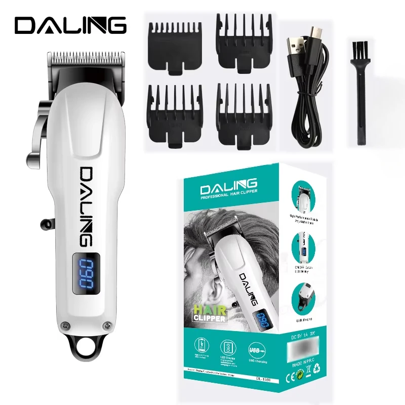 DALING DL-1586 USB Charging High Power Electric Hair Clipper, Hair Salon Men's Professional Cordless Hair Clipper