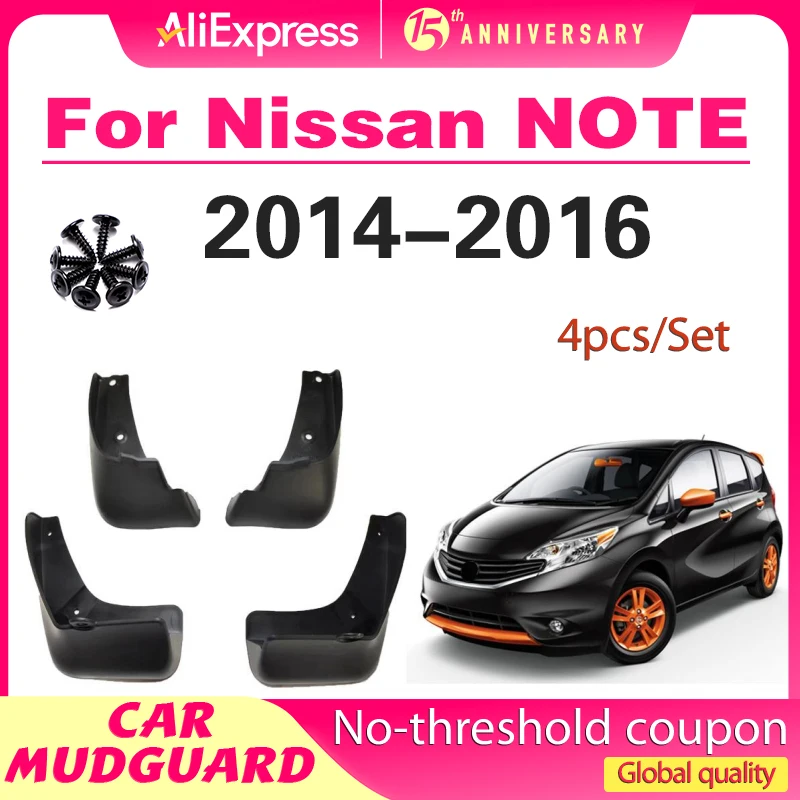 

Car Mud Flaps For Nissan NOTE 2014 2015-2016 Mudflaps Splash Guards Mud Flap Mudguards