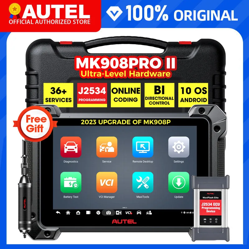 

Autel MaxiCom MK908 Pro II MK908PRO 2 Car Diagnostic Scanner J2534 Programmming Tools Advanced Key Coding PK MS908S PRO