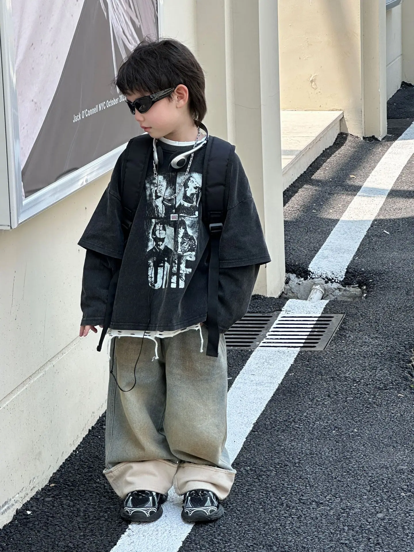 Children Clothes 2024 Autumn New Denim Pants Boy Straight Loose Fashionable Boys Clothes Casual Simple Kids Denim Pants